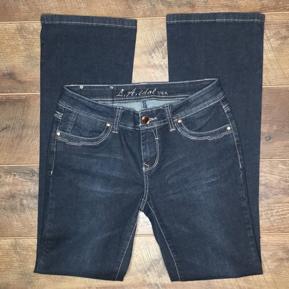 L.A. idol Denim - L.A. idol Embellished Bootcut Jeans